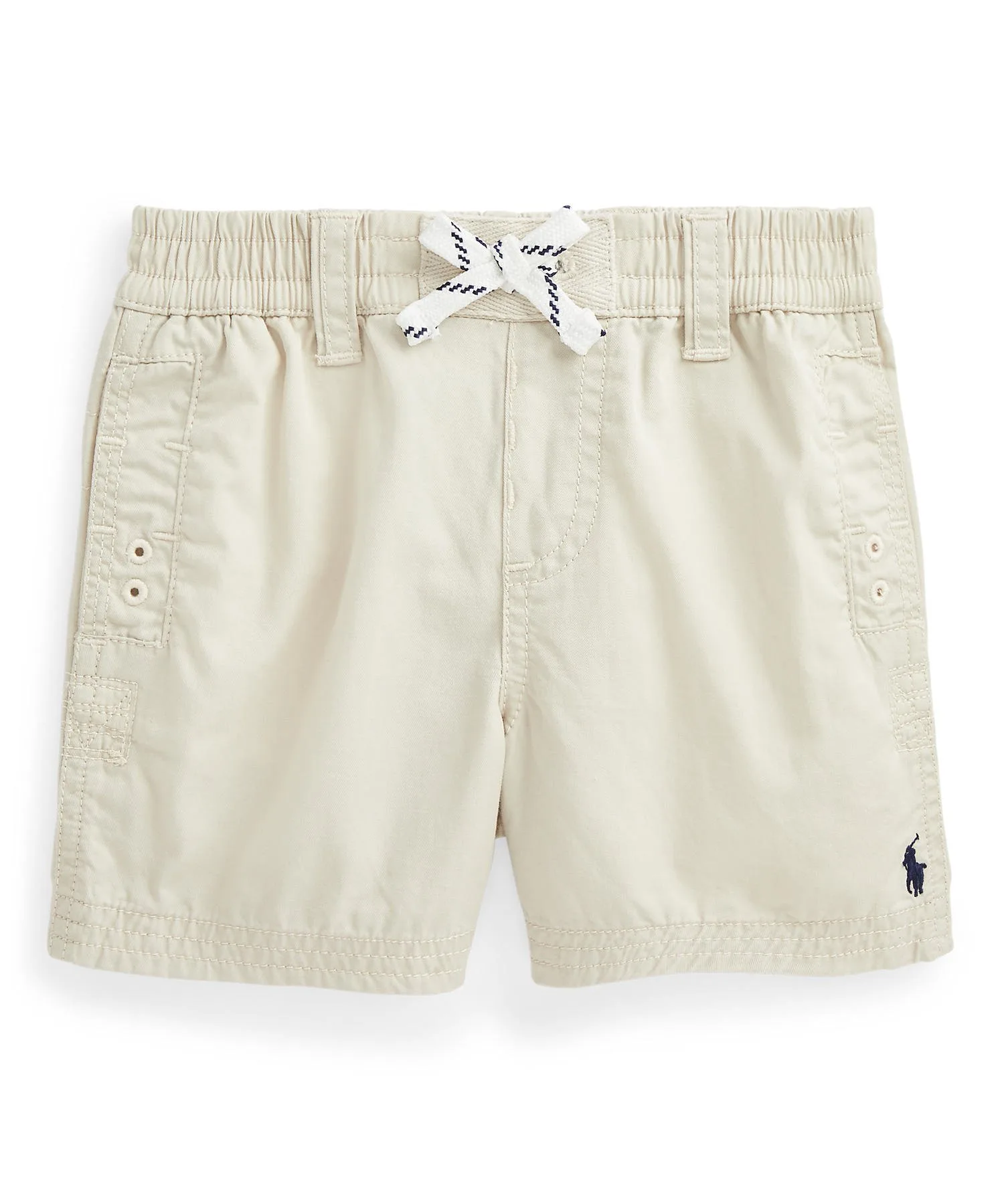 Детские хлопковые шорты из саржи, надеваемые через голову. Polo Ralph Lauren, 101 Natural