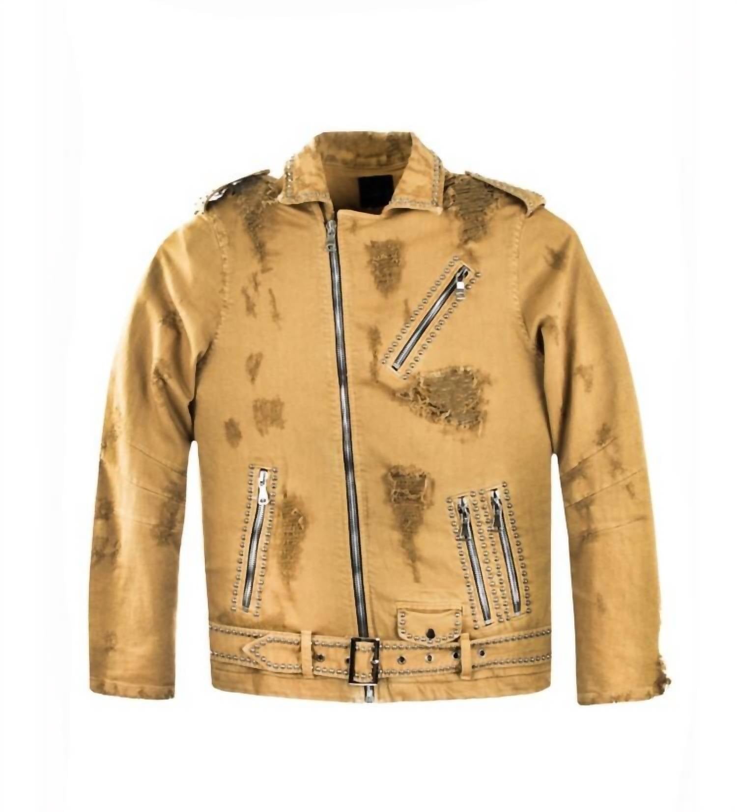 

Мужская куртка Tory Biker цвета Camel ROCKSTAR ORIGINAL