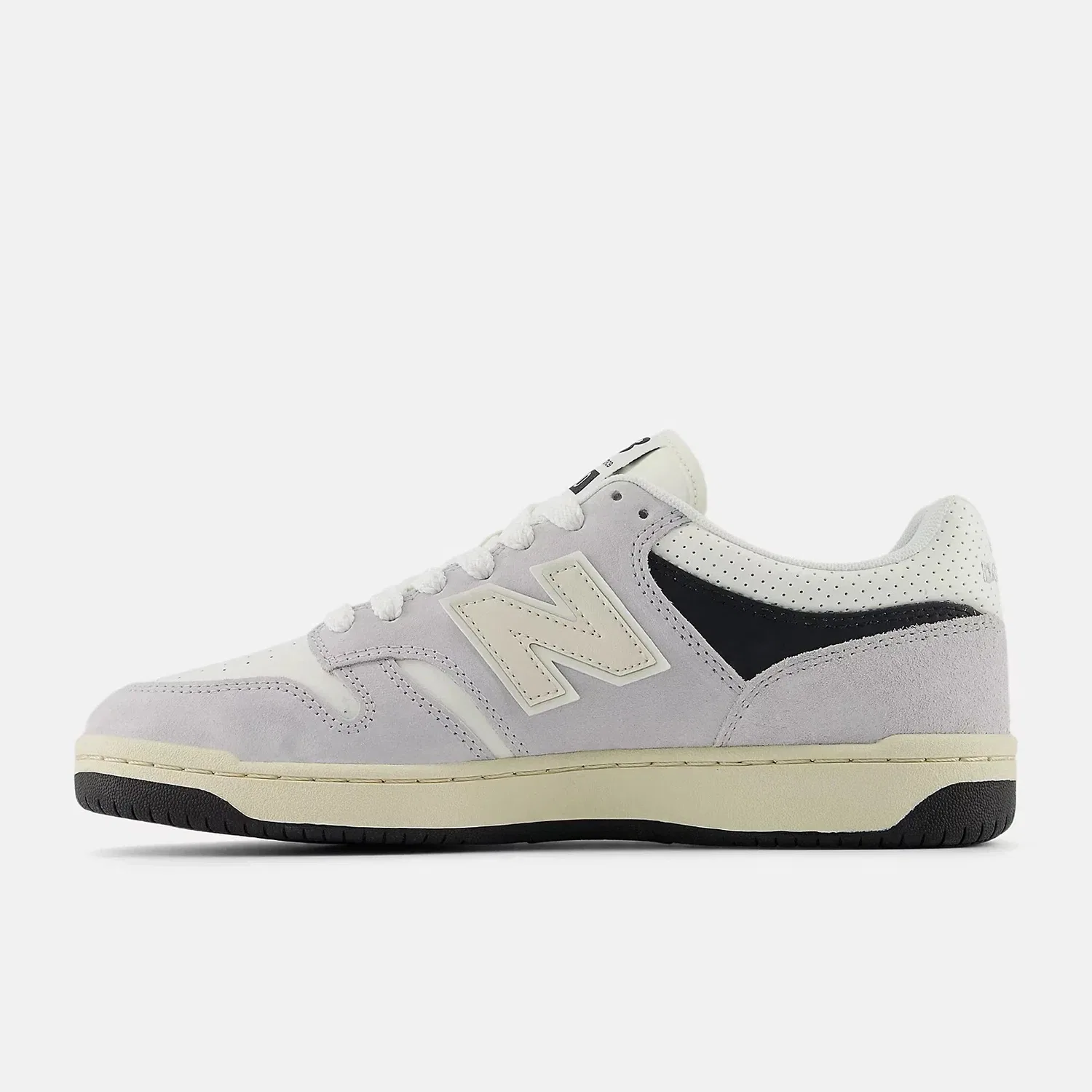 Мужские кроссовки New Balance 480 BB480PEG, серые, с цветовыми блоками, в стиле лайфстайл, SHOP73 — фото 3