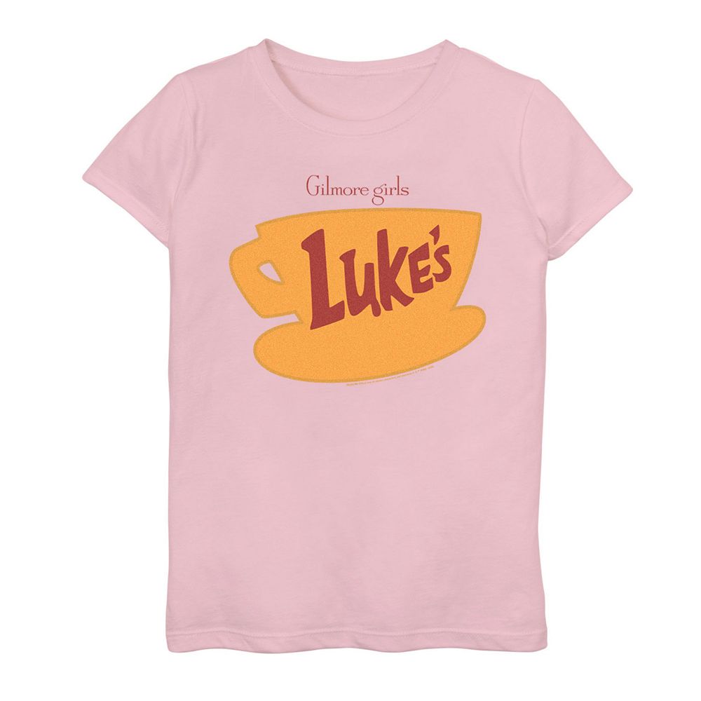 

Футболка с графическим логотипом Luke's для девочек 7–16 лет Gilmore Girls Licensed Character, розовый