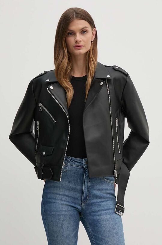 

Кожаная куртка Calvin Klein Jeans, черный