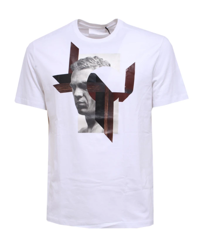 

Яркая белая футболка свободного кроя Neil Barrett, белый