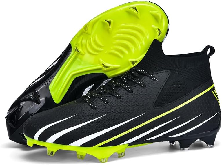 

Футбольные бутсы для мужчин и женщин, высокие, унисекс, взрослые, для бейсбола и тренировок на улице, профессиональные футбольные бутсы для игры на траве Kiusmety, черный