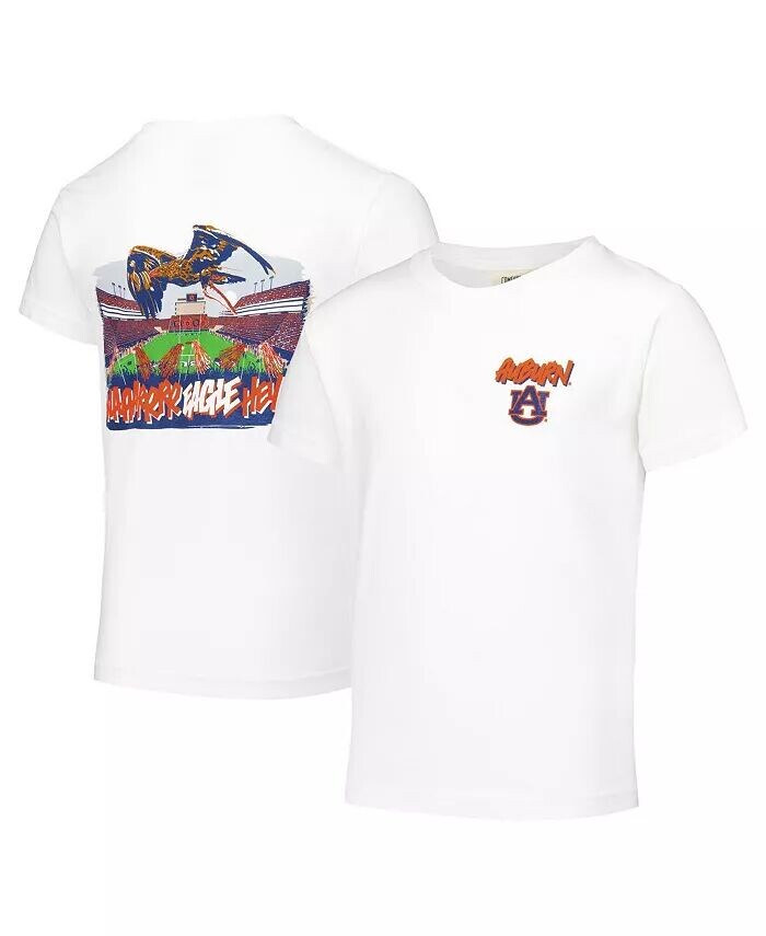

Белая футболка Auburn Tigers Hyperlocal Comfort Colours для больших мальчиков и девочек Image One, белый