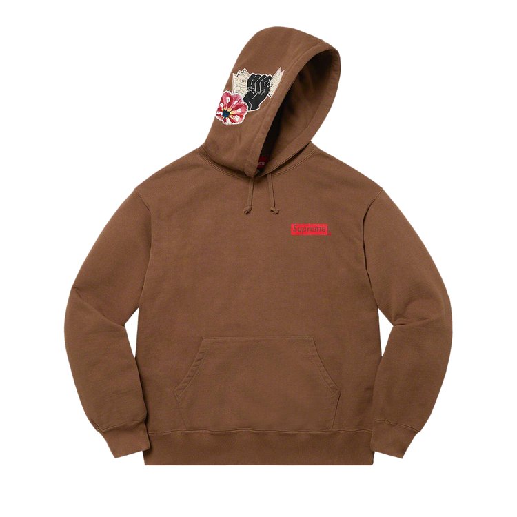 

Толстовка Supreme Instant High Patches Hooded Sweatshirt, коричневый