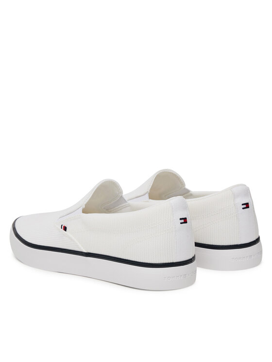 Тканевые кроссовки Th Hi Vulc Core Low Ii Slipon FM0FM05514 Tommy Hilfiger, белый — фото 3