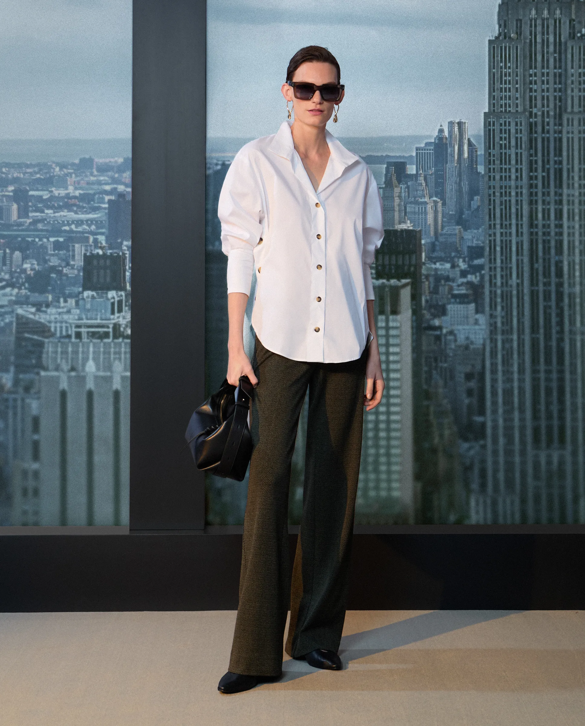 

Женские широкие брюки ёлочкой Woman Limited El Corte Inglés, зеленый