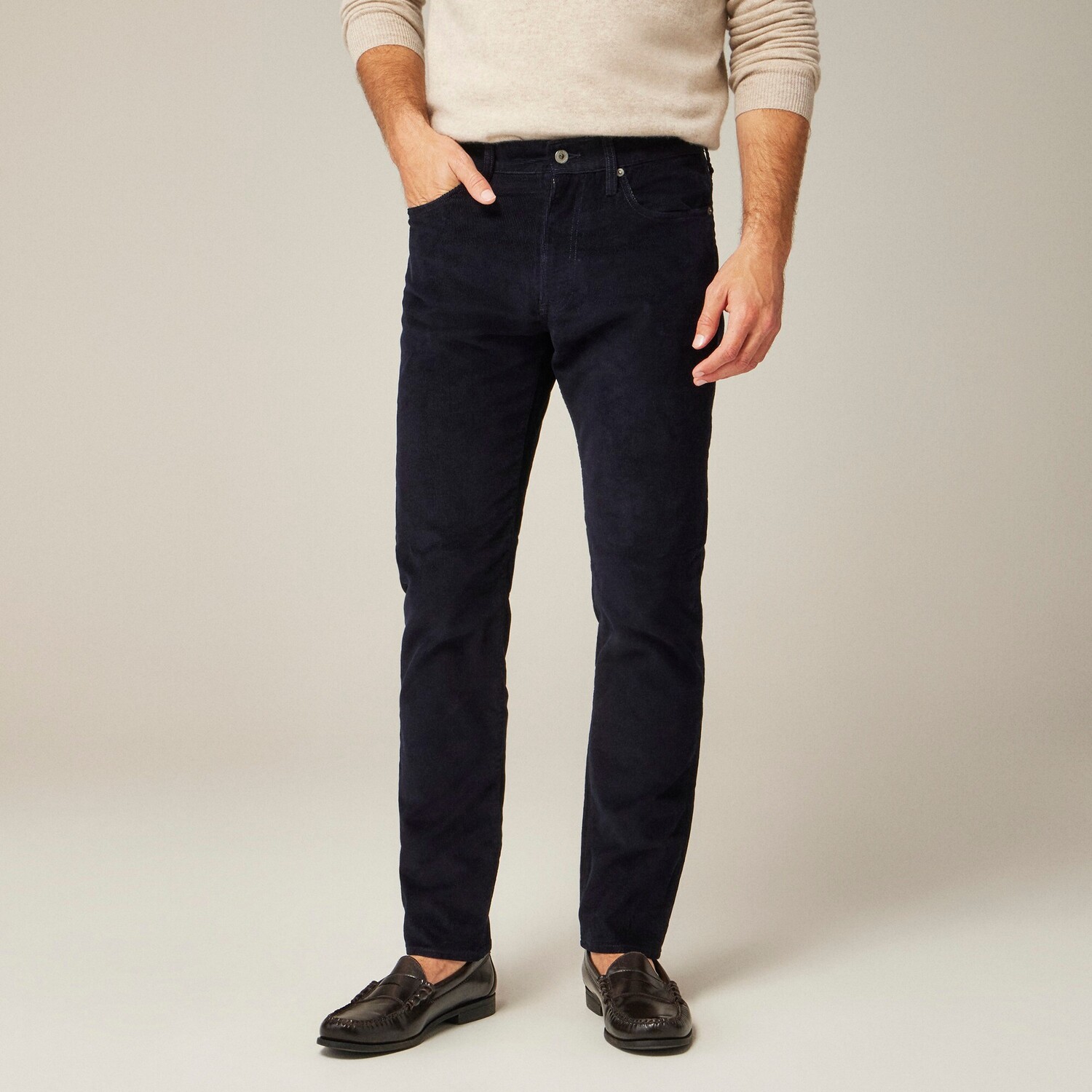 

770 брюки прямого кроя из вельвета J.Crew, синий