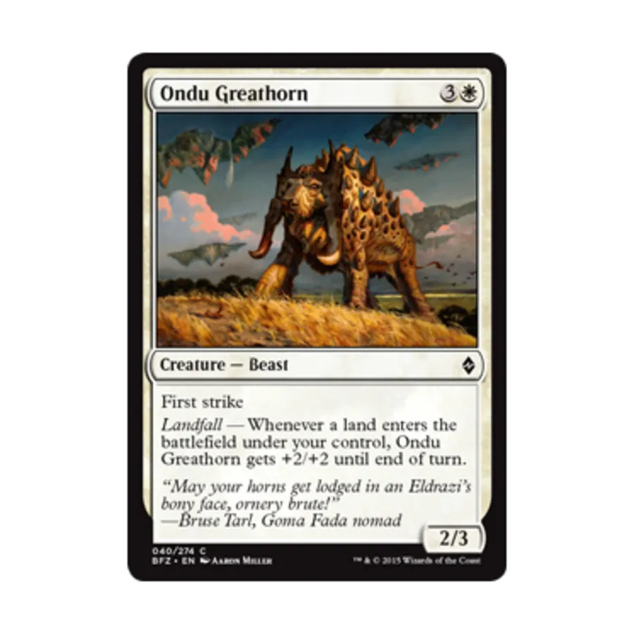 

CCG Онду Большой Рог (C) (Фольга), MTG - Battle for Zendikar
