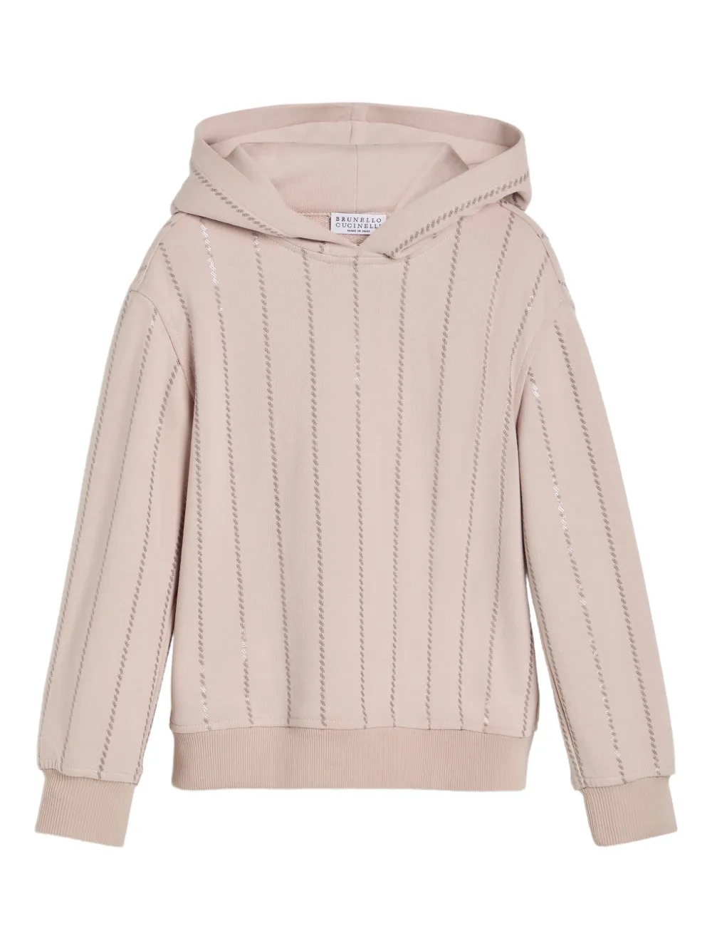 

Толстовка с капюшоном Brunello Cucinelli Kids, розовый