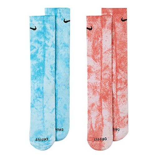 

Носки Nike Unisex Everyday Plus Medium Stockings 2 Packs Blue/Red, красный