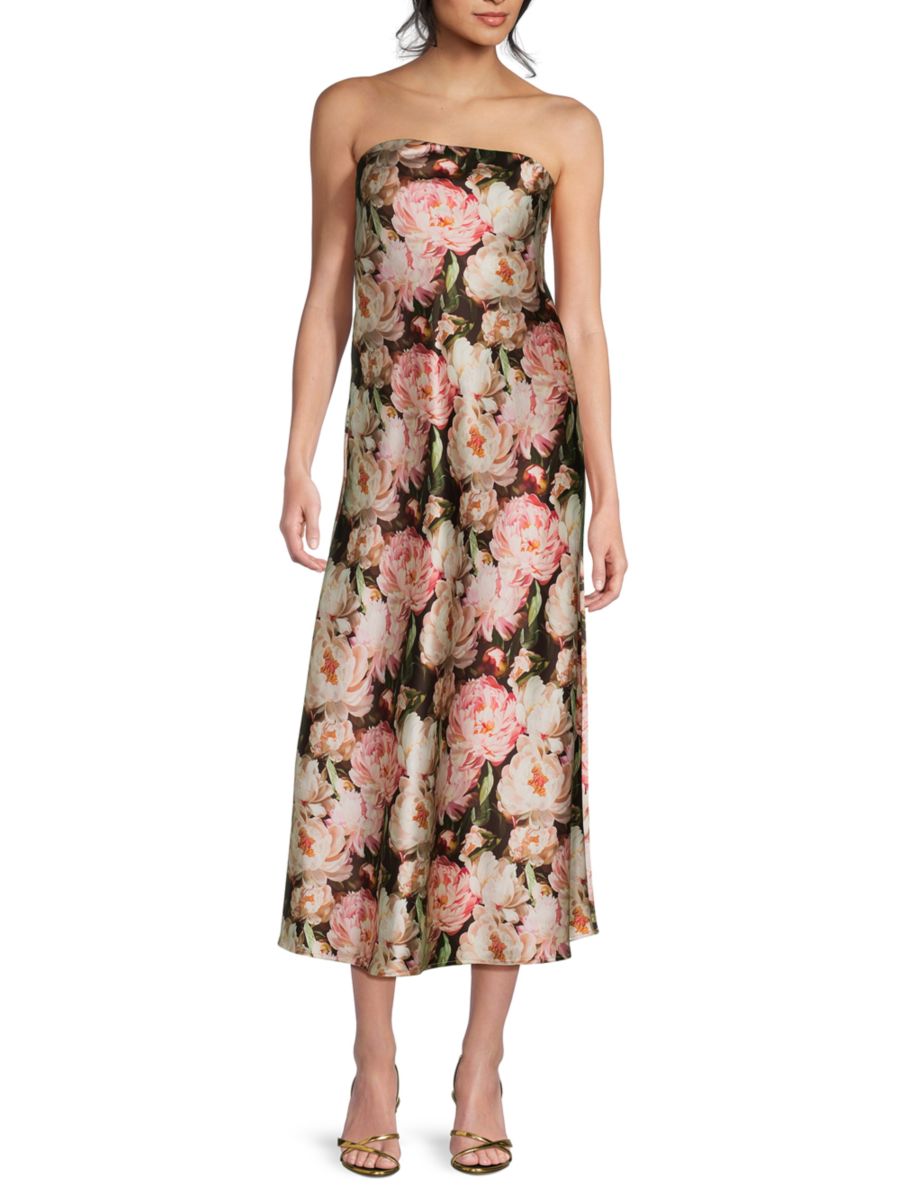 

Платье миди без бретелек с цветочным принтом Noelle Cami NYC, цвет Floral Multi