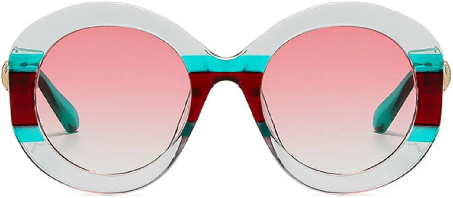 

Солнцезащитные очки Willochra Retro Oversized Round для женщин, в стиле 90-х, модные очки в золотой оправе, градиентные солнцезащитные очки для женщин, C5