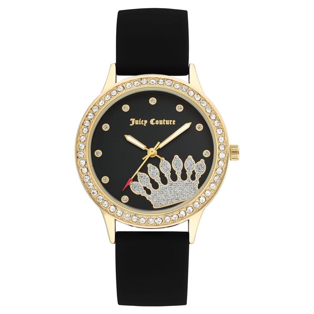 

Черные силиконовые часы Juicy Couture
