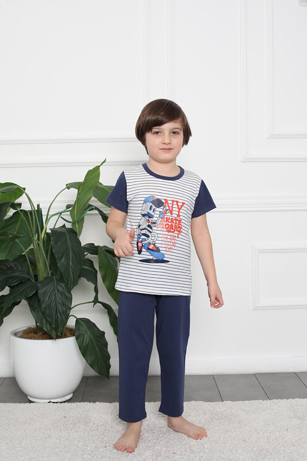 

Пижамный комплект с короткими рукавами для мальчика DomiKids, смешанный