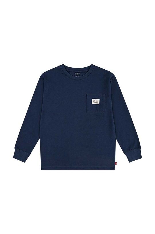 

Детская толстовка с длинным рукавом PocKET Tee Levi's, темно-синий