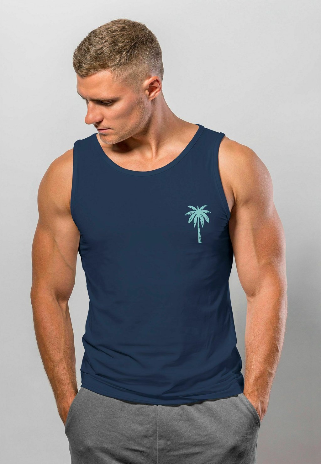 

Майка SOMMER MIT BRUSTLOGO PALME Neverless, цвет Türkis Navy
