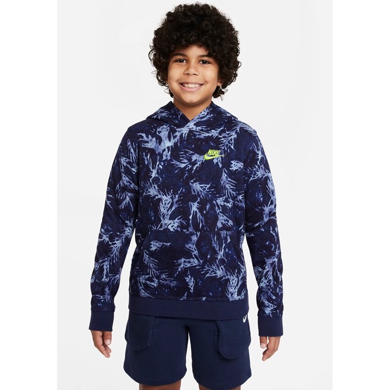 

Hooded sweatshirt b nsw wash aop ft po Nike, мультиколор