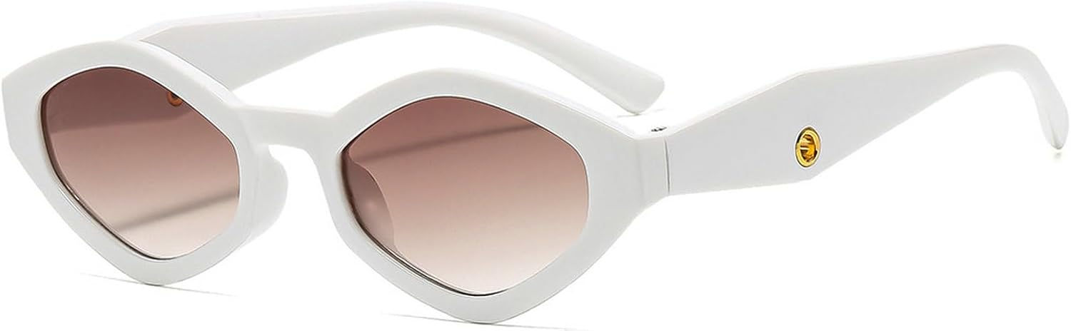 

Винтажные солнцезащитные очки «кошачий глаз» для женщин и мужчин, 2025 год, дизайнерские модные солнцезащитные очки-маски, женские тренды, очки для активного отдыха, защита от УФ-излучения UV400 mincl, White Brown