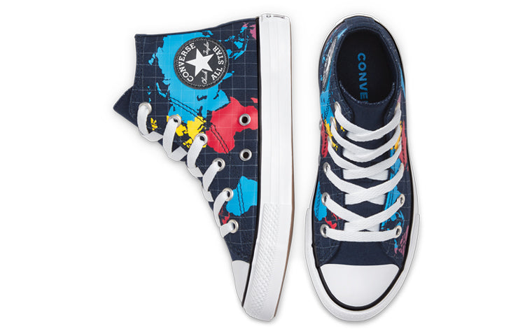 Кроссовки Converse Older Kids' Geography Class Chuck Taylor All Star High Top 'Blue Red Yellow' 668455C — фото 4