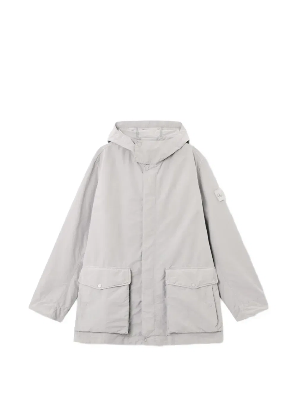 Куртка David light-tc с капюшоном и нашивкой с логотипом Stone Island, серый