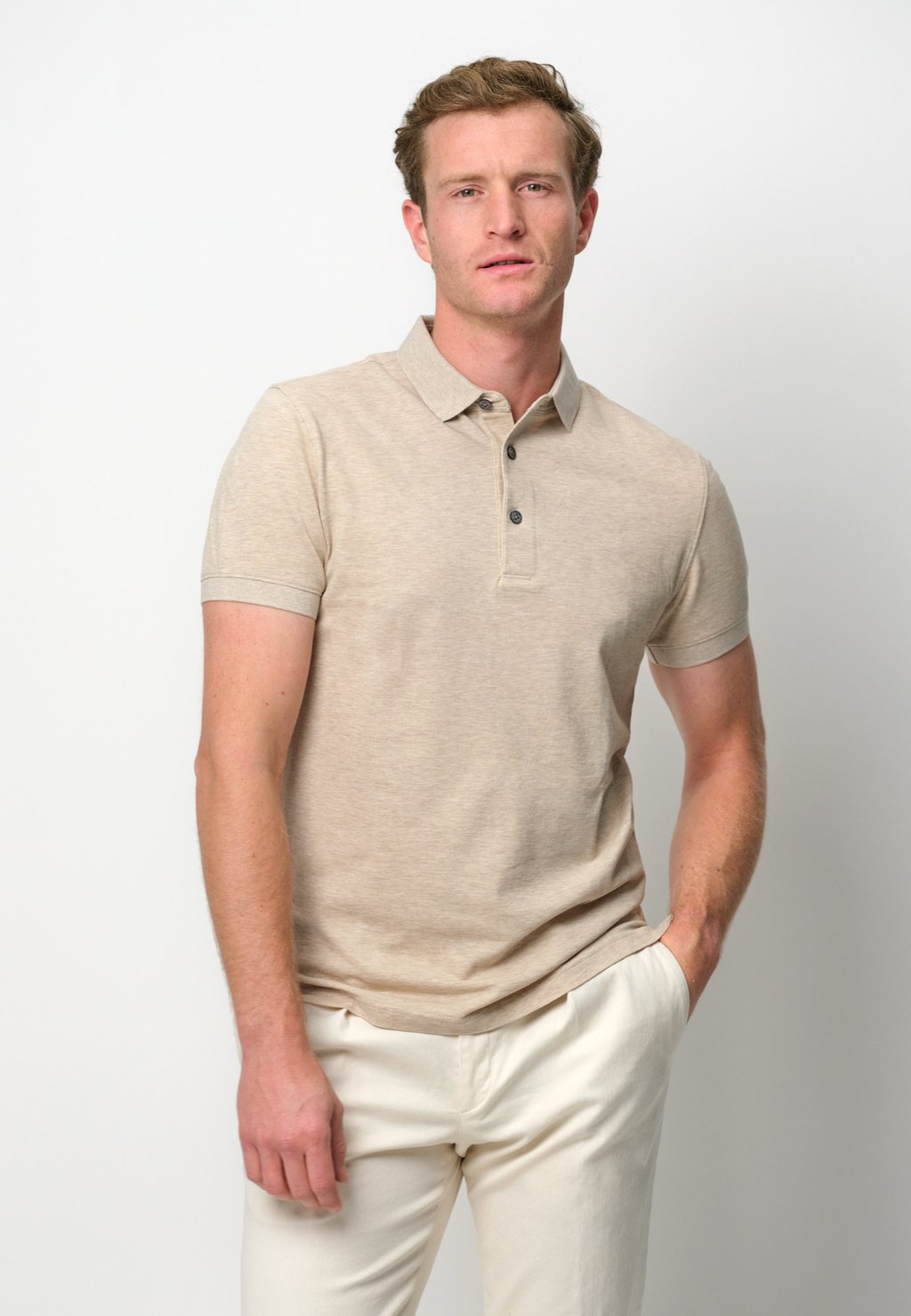 

Рубашка поло SHORT SLEEVE PROFUOMO, песочный