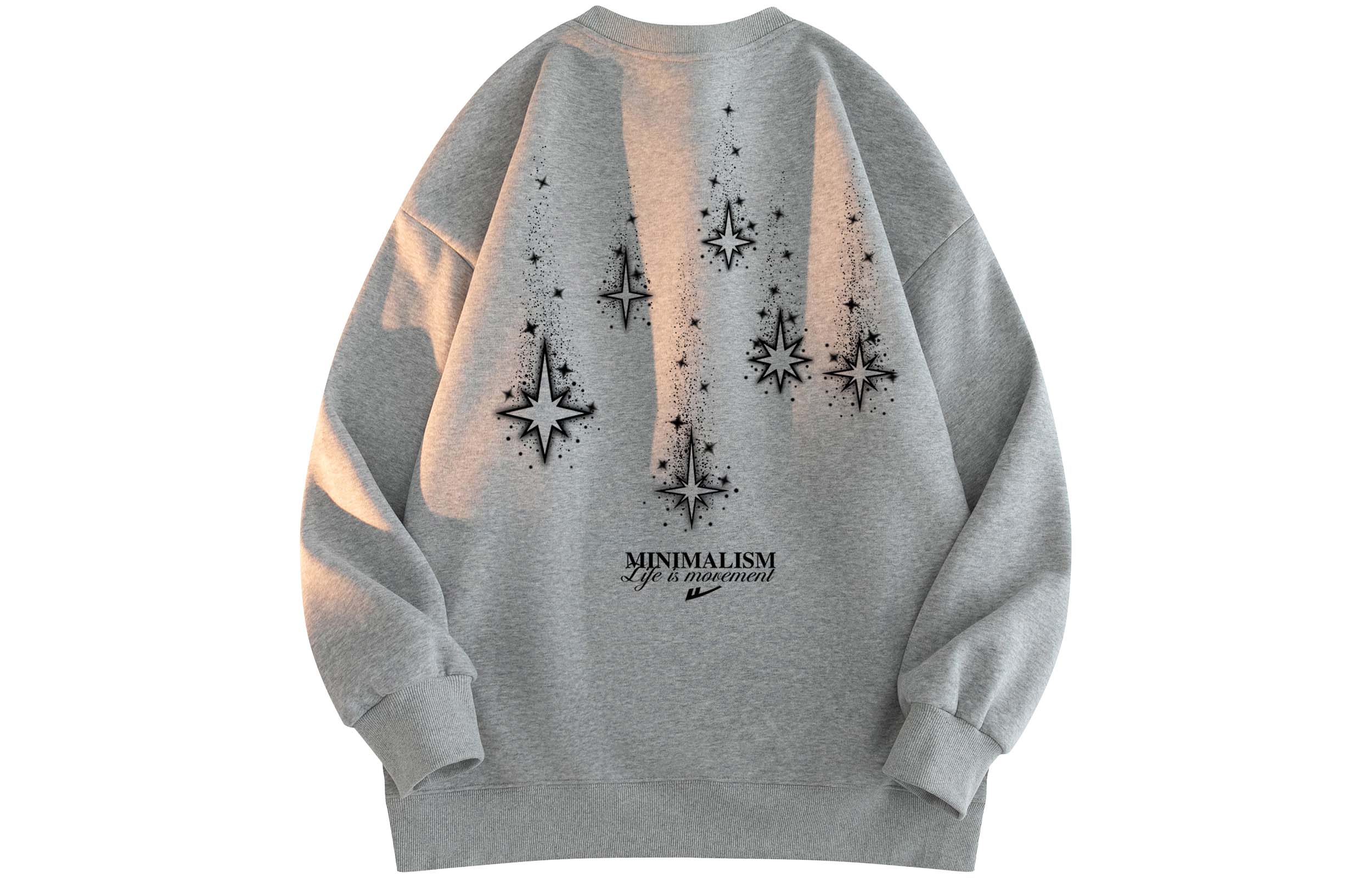 

Свитшот Unisex Crew Neck Thickened Heavyweight WARRIOR, светло-серый fleece-lined