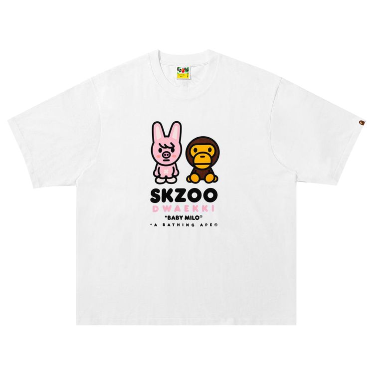 

Футболка BAPE x Stray Kids Dwaekki Baby Milo, белый