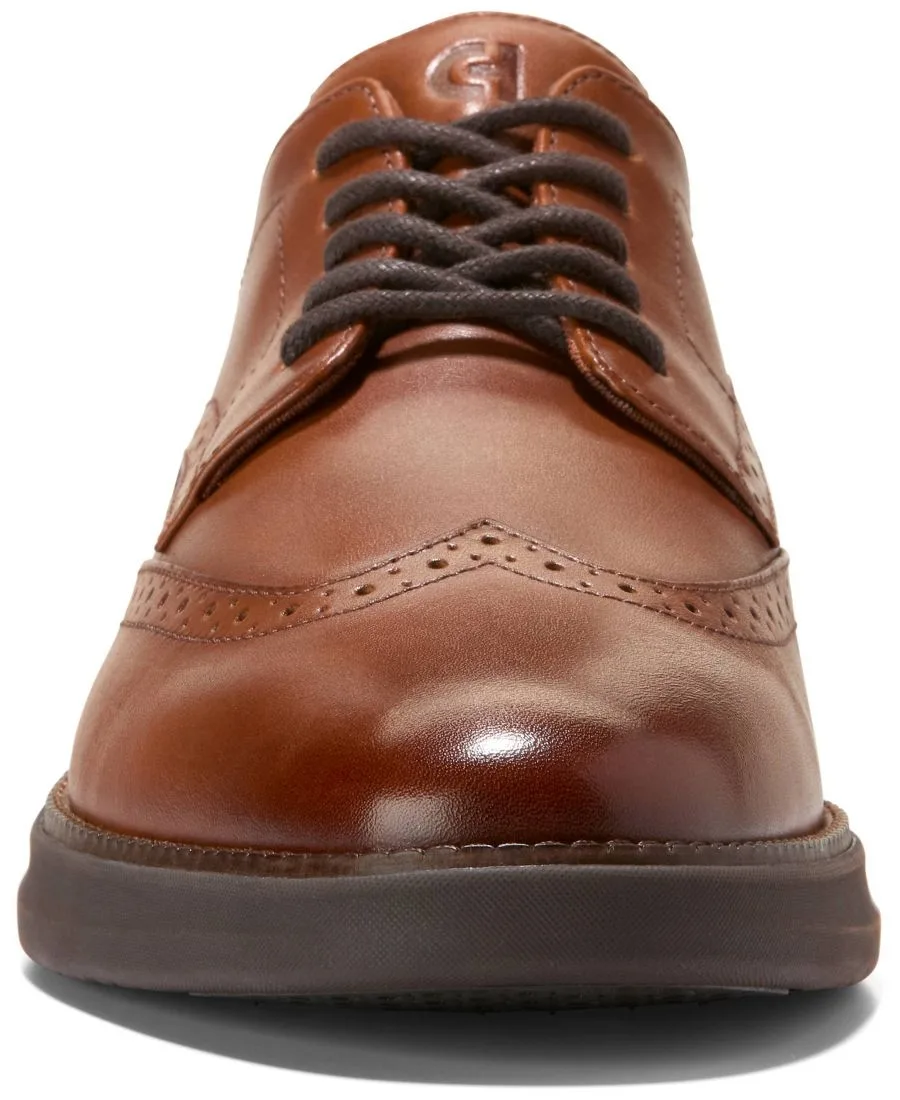 Мужские оксфорды Grand Shadowlite с перфорацией и шнуровкой Cole Haan, British Tan — фото 3