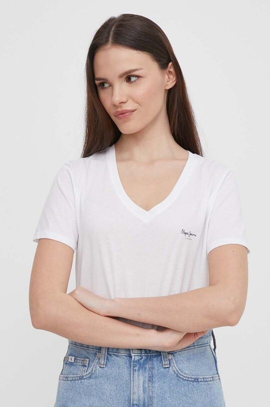 

Хлопковая футболка Pepe Jeans, белый