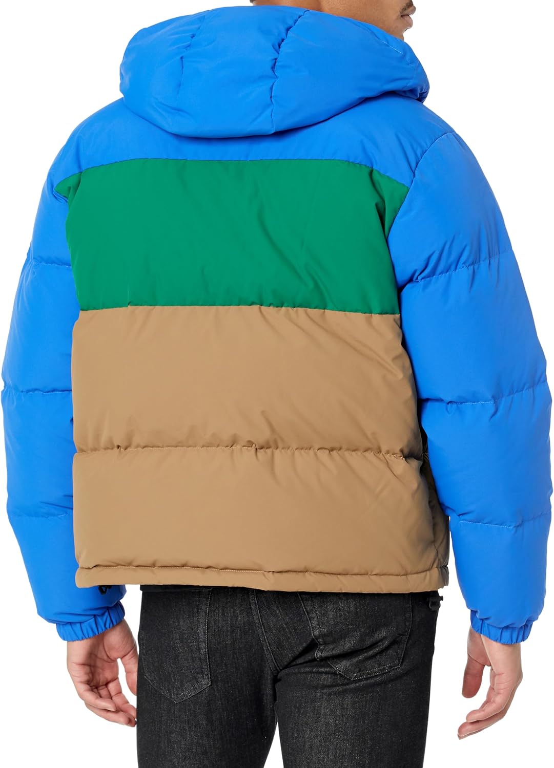 Lacoste мужская ветровка-пуховик с цветными блоками, Hilo/Roquette-Cookie — фото 2