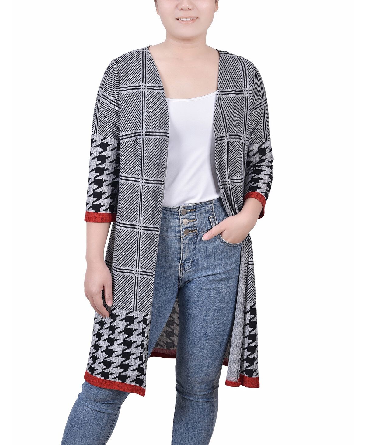 

Женский вязаный кардиган с рукавом 3/4 NY Collection