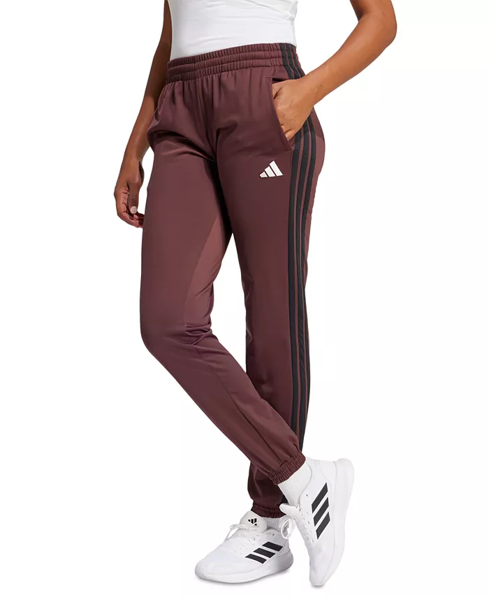 

Женские трикотажные спортивные брюки с тремя полосками adidas, красный