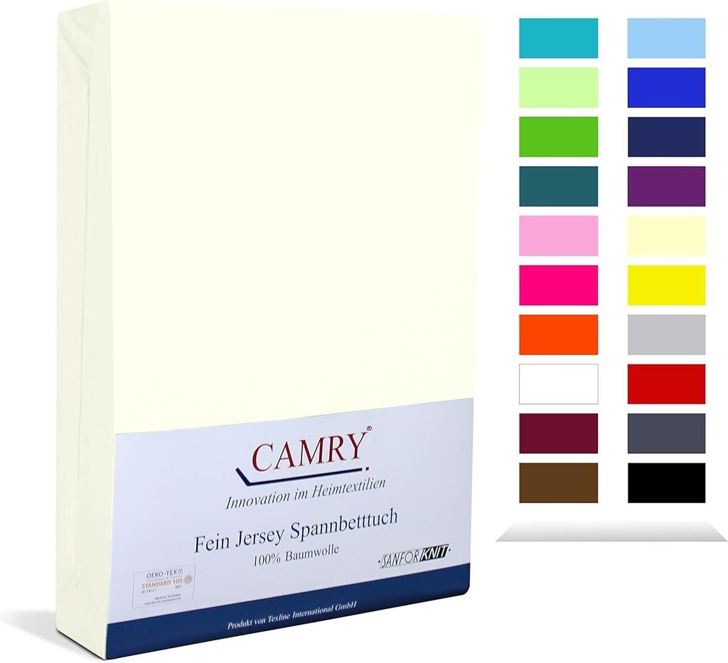 

Простыня Carmy Box с пружинным матрасом и водяной кроватью из джерси 180x200 - 200x220 см натуральный 100% хлопок Camry