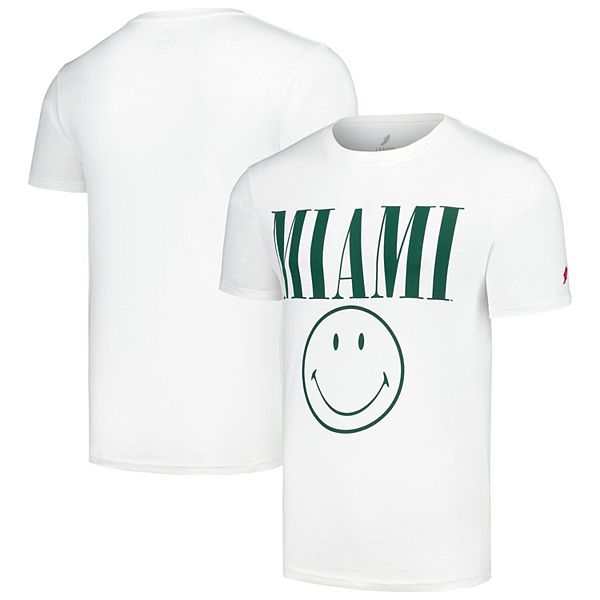 

Футболка мужская white miami hurricanes smiley all american League Collegiate Wear