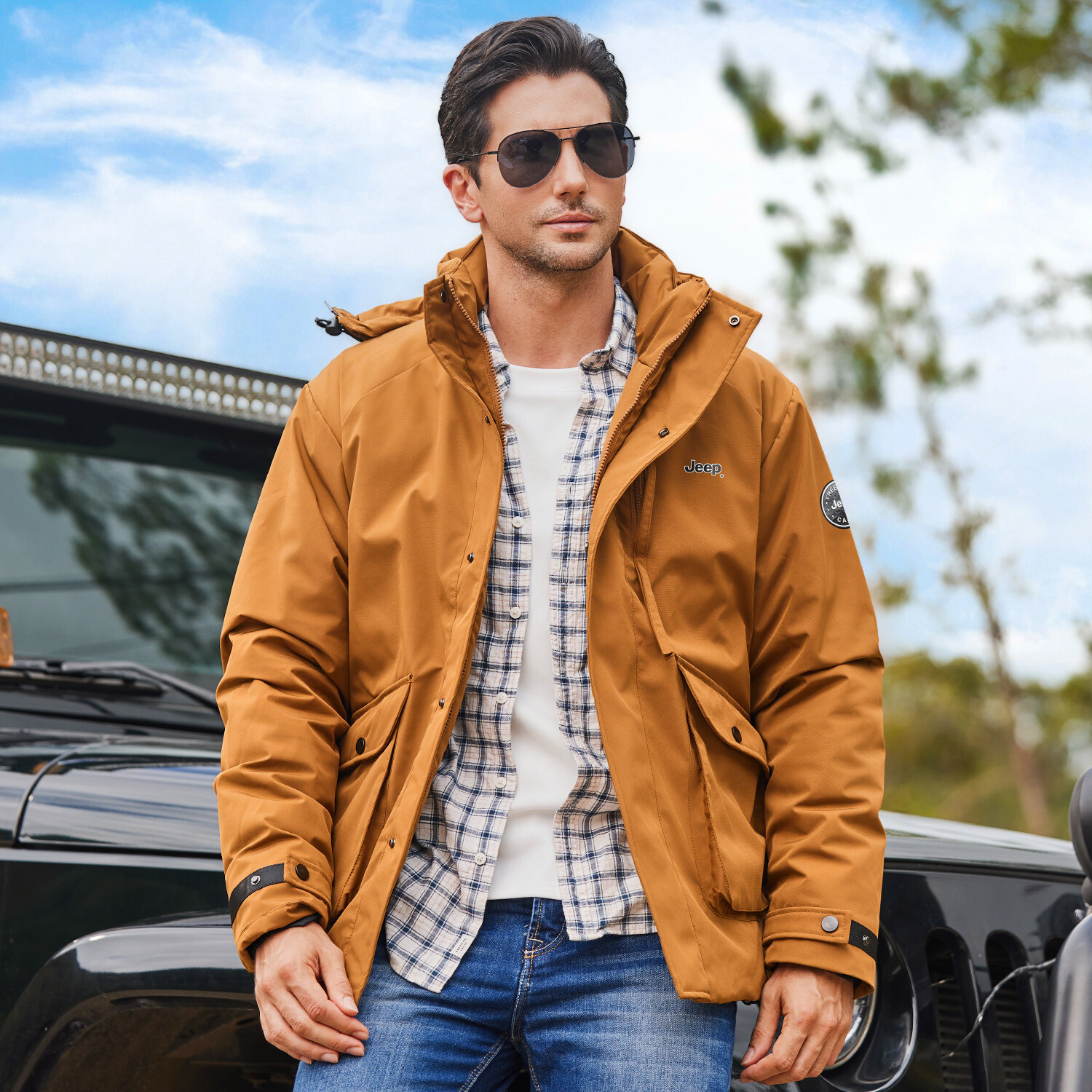 

Стеганая куртка унисекс Jeep, черный