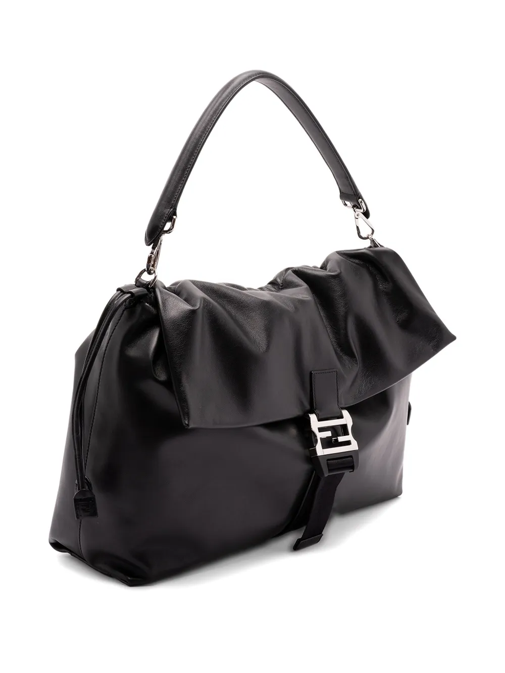 Сумка на плечо Maxi Flux из кожи Fendi, черный — фото 2
