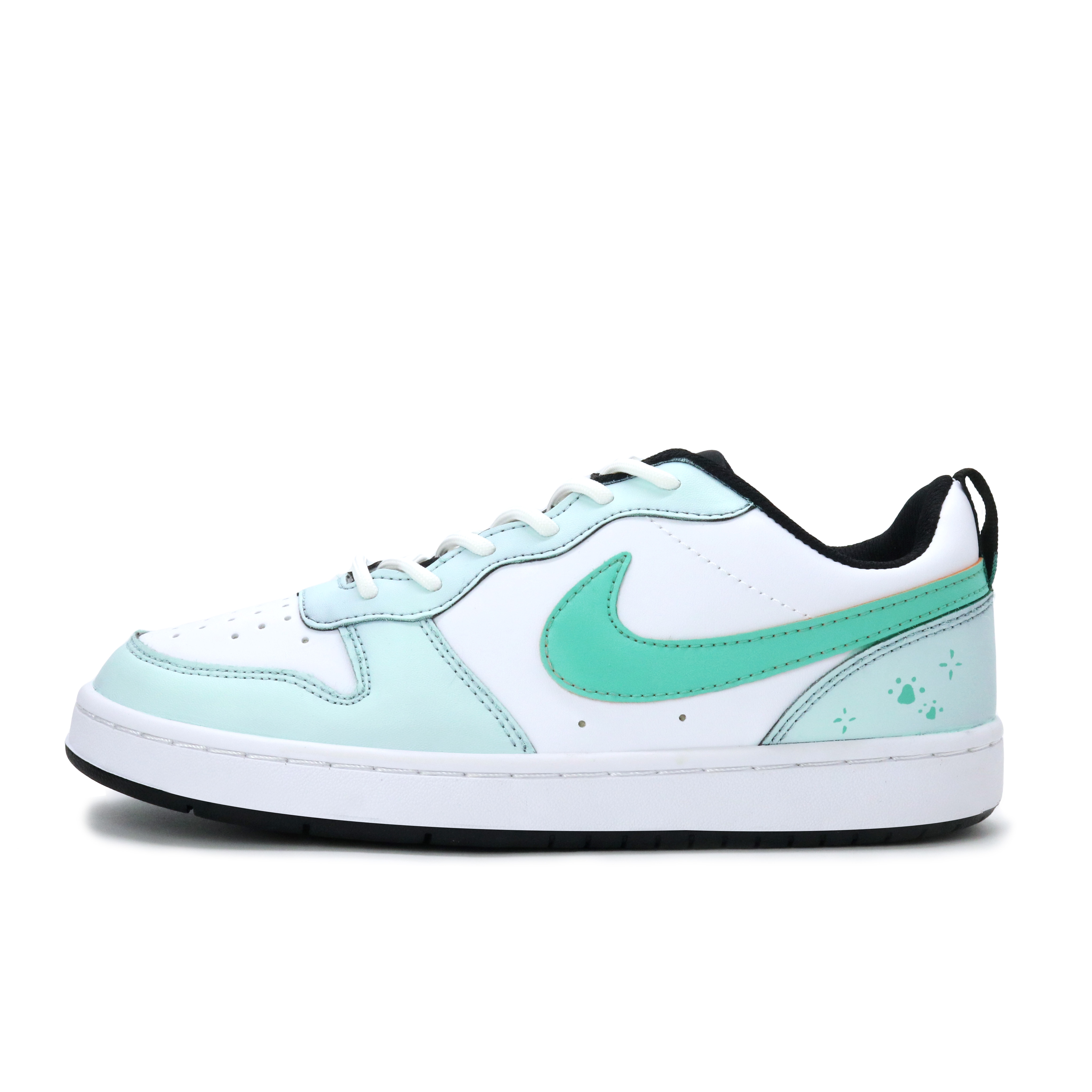 

Nike Детские кроссовки для скейтбординга Court Borough, износостойкие, дышащие, низкие, зеленые, белые, подростковые