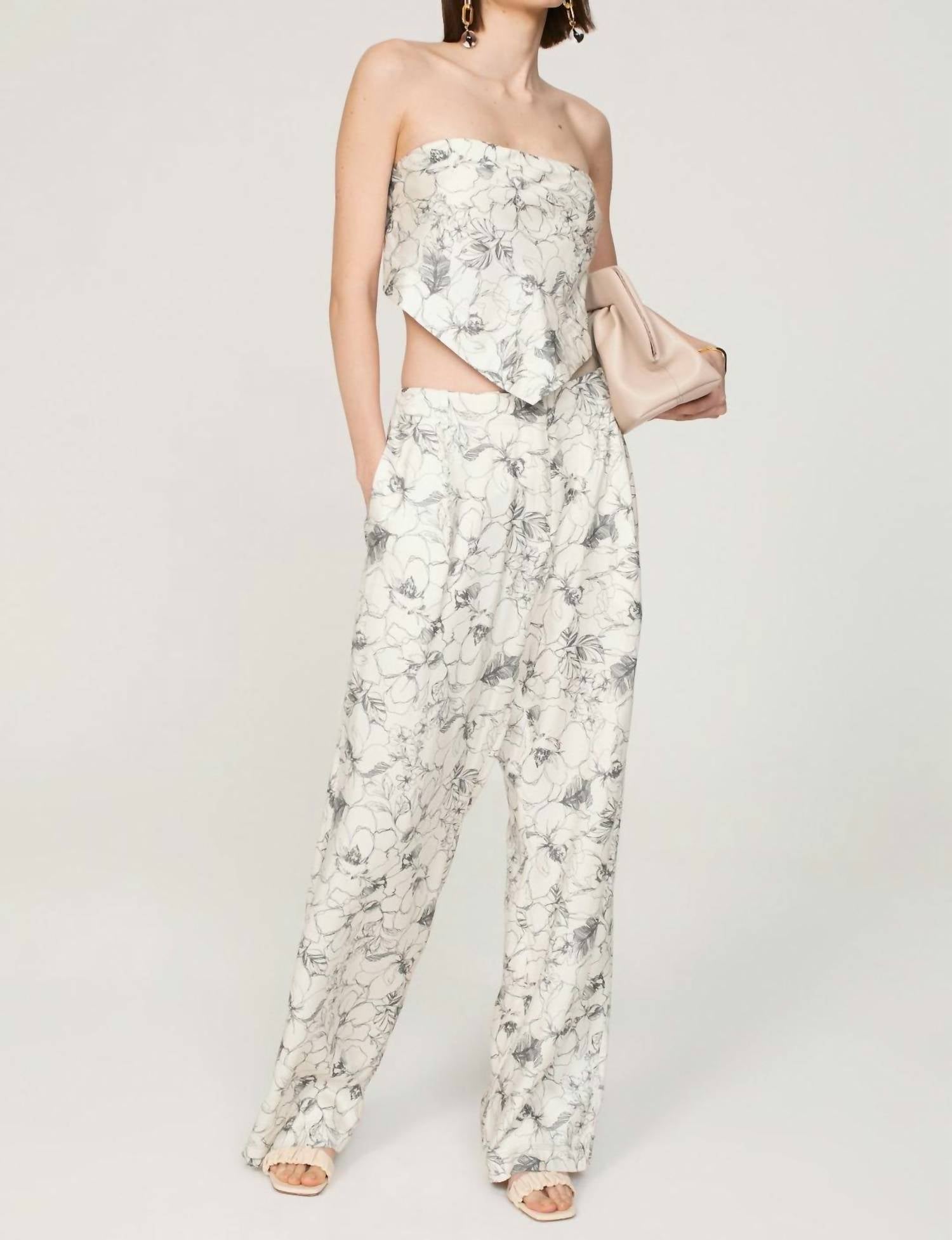 

Брюки Tillie с линейным цветочным узором BEC + BRIDGE, цвет linear floral