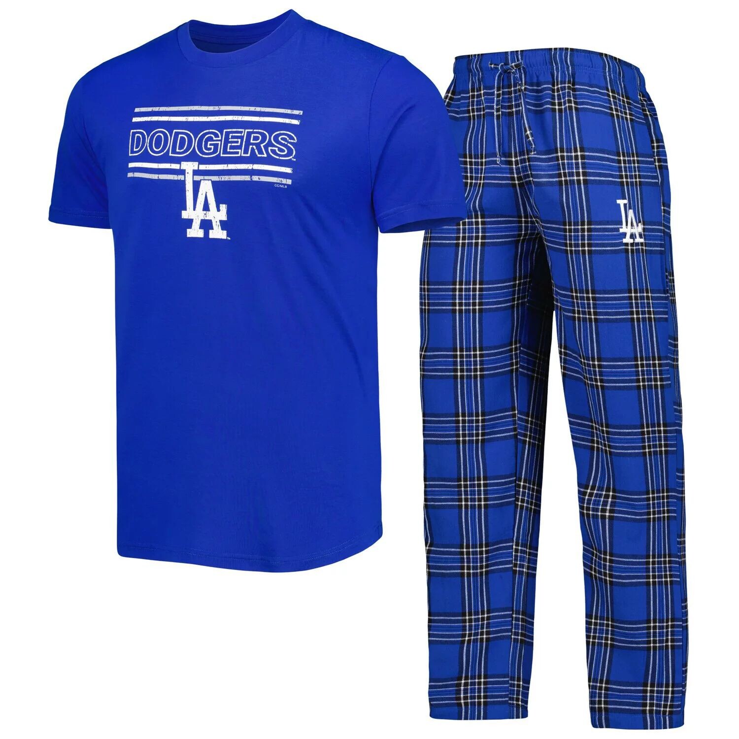 

Мужской комплект для сна с футболкой и брюками со значком Los Angeles Dodgers Sport Royal/черный
