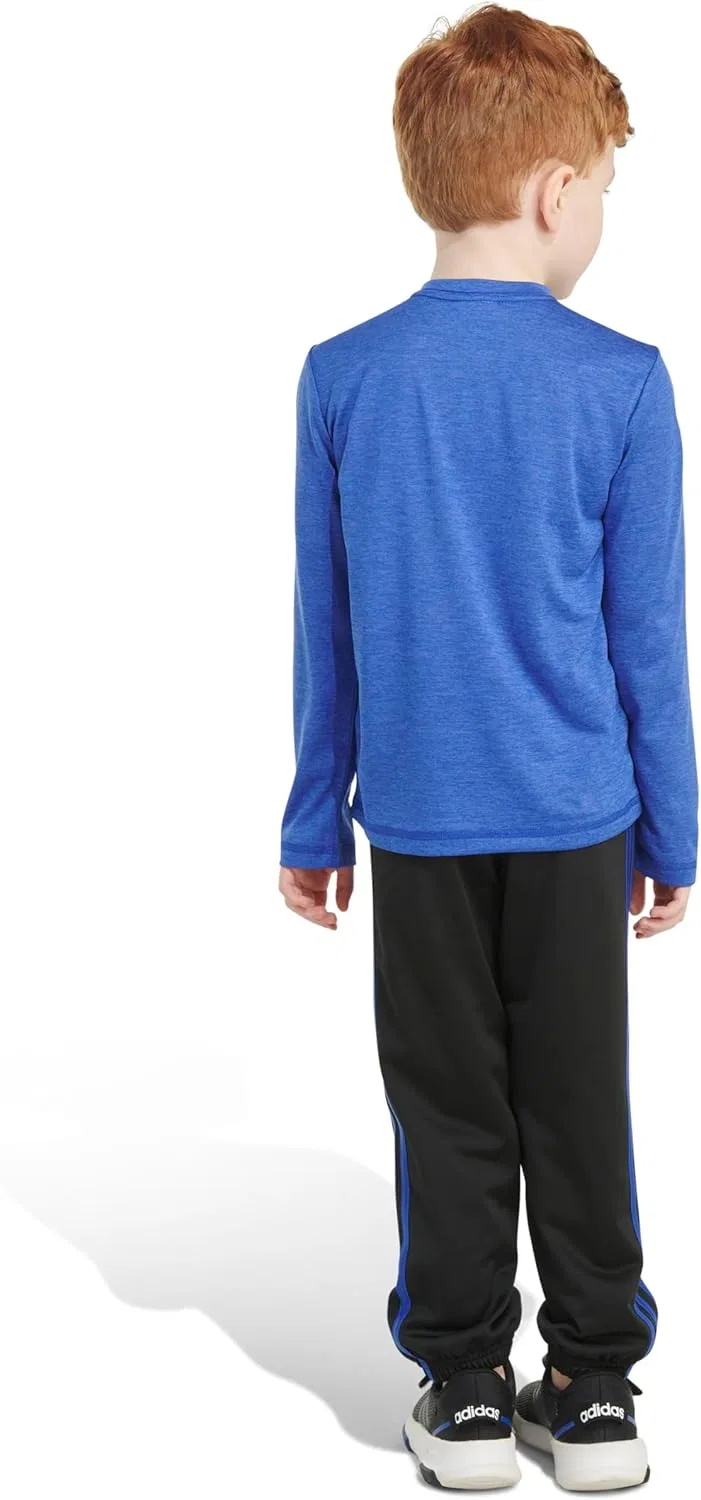 Детский спортивный комплект из футболки и джоггеров adidas, 2 предмета, Semi Lucid Blue Heather — фото 4