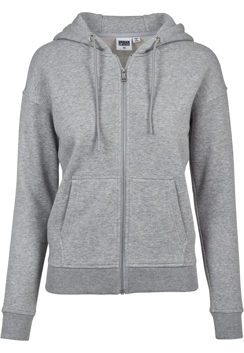 

Толстовка URBAN CLASSICS " Urban Classics Women's Ladies Classic Zip Hoody", серый