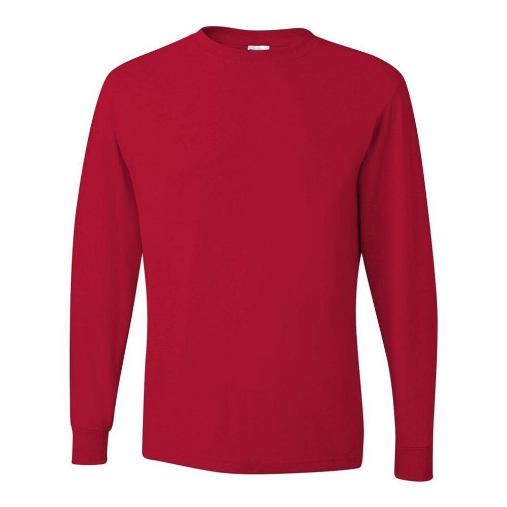 

Футболка Jerzees Dri-power с длинными рукавами 50/50 JERZEES, цвет True Red