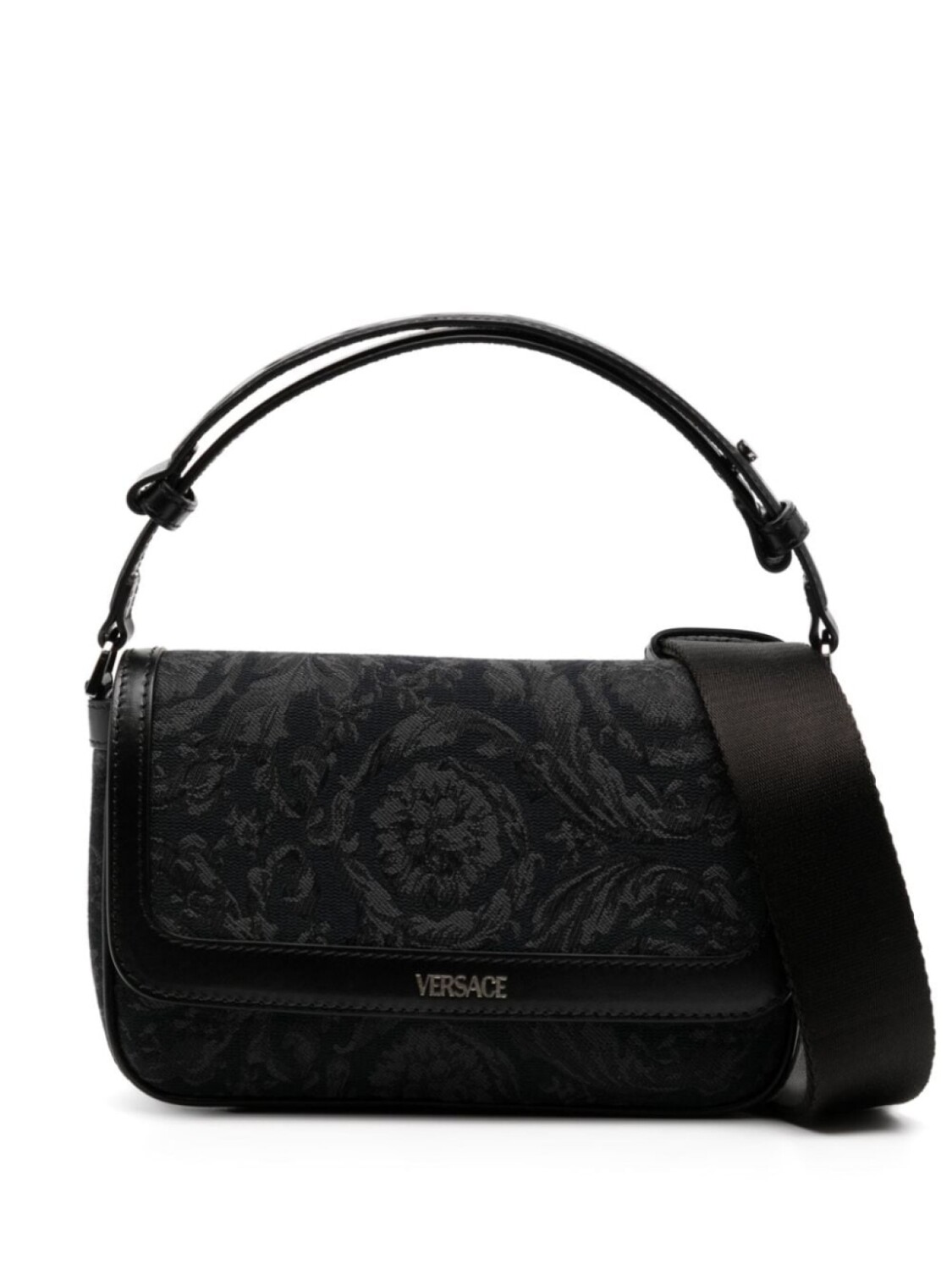 

Versace жаккардовая сумка через плечо Barocco, черный