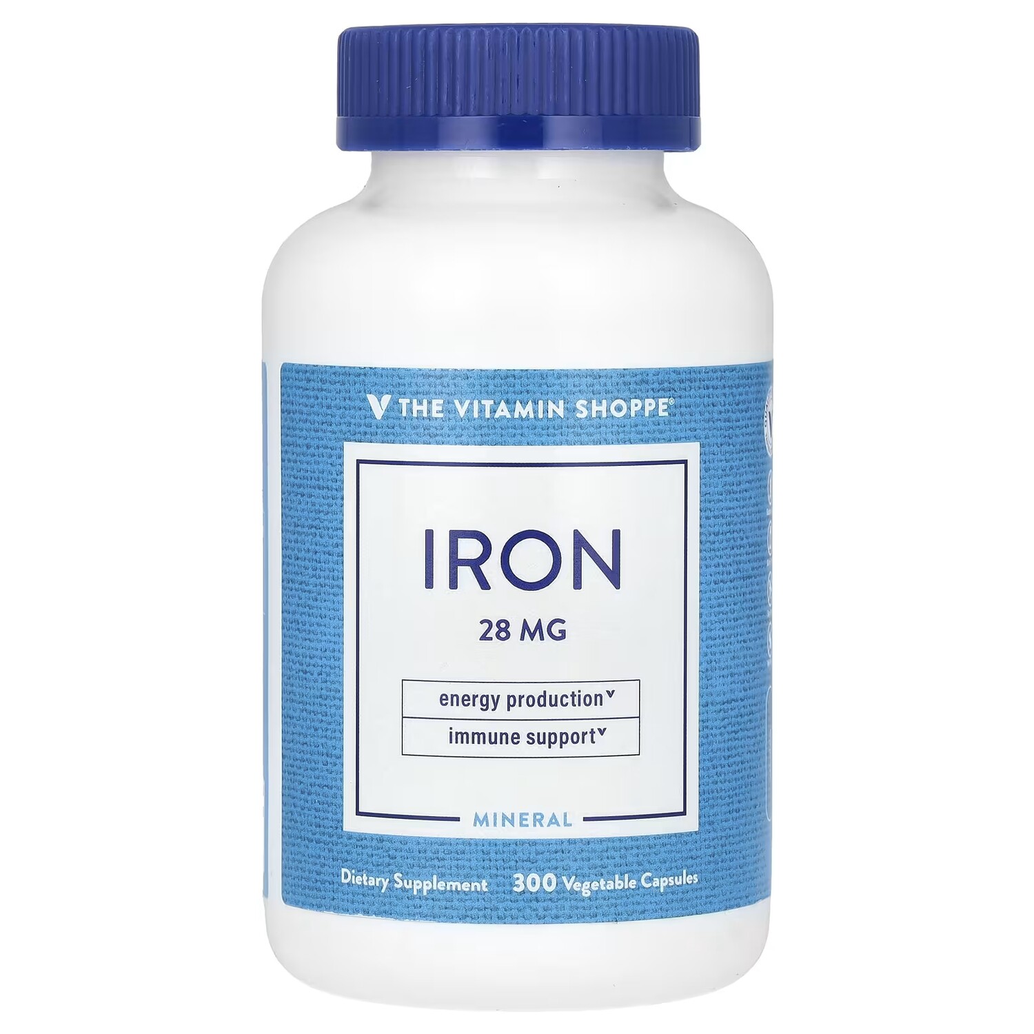 

Добавка The Vitamin Shoppe Iron 28 мг, 300 растительных капсул