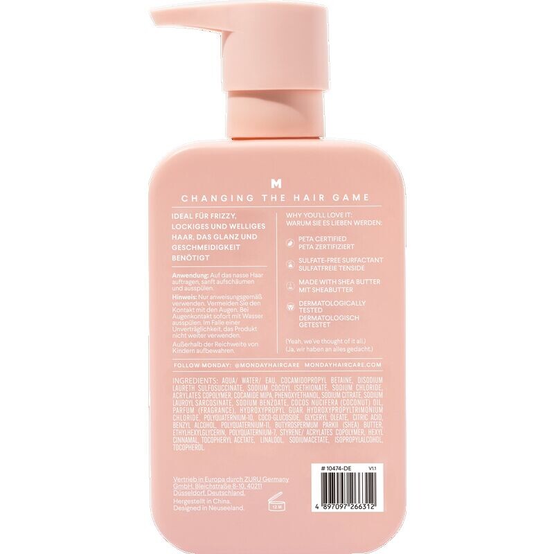 Гладкий шампунь против вьющихся волос MONDAY Haircare, 350 ml — фото 2