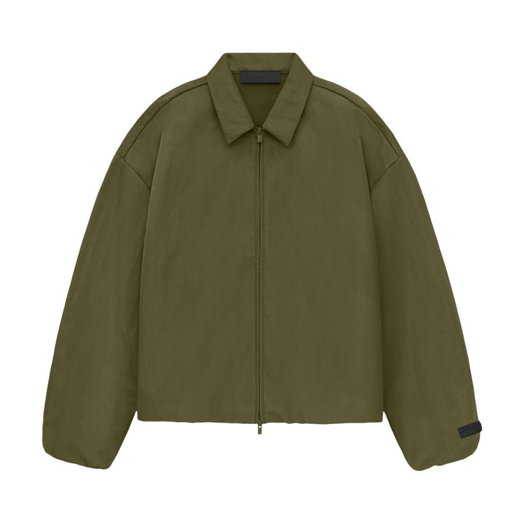 

Куртка Fear of God Essentials Textured Nylon Trucker Jacket Military, зеленый