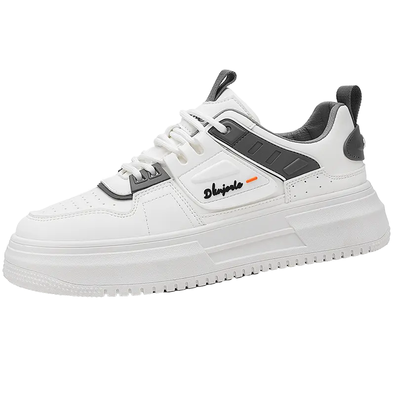 

BOLE Антискользящие износостойкие низкие скейтерские кроссовки мужские бело-серые, цвет White Gray