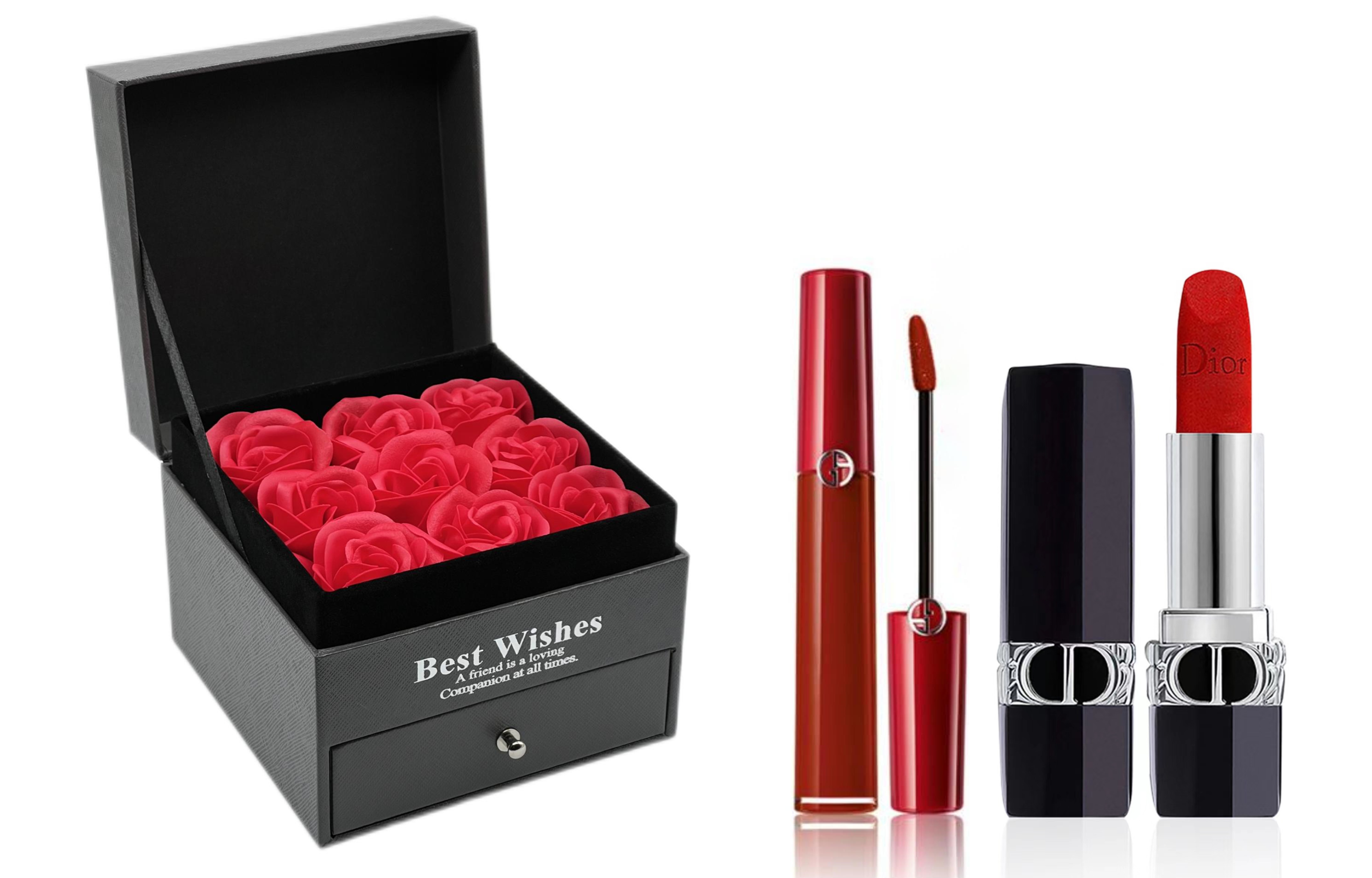 

GIORGIO ARMANI Классическая красная помада AMANI в подарок матовая бархатная с естественным сиянием подарок на день рождения для девушки