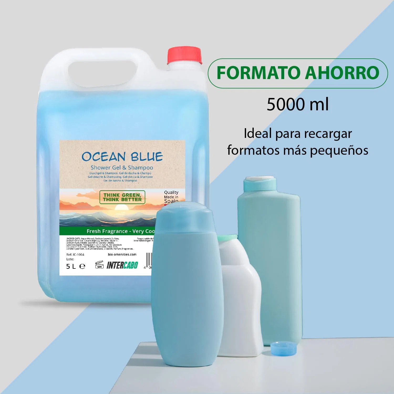 Набор геля для душа и шампуня 2-в-1 «Ocean» 4 x 5 л от Intercabo Intercabo — фото 3